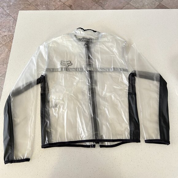 Fox Racing Clear PVC Rain Jacket Women’s XS Streetwear Festival Moto Style - Picture 2 of 7